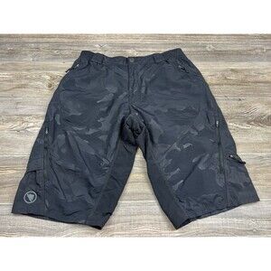 Endura Men's Hummvee MTB  Cycling Shorts Black Gray Camo Size XXL No‎ Liner